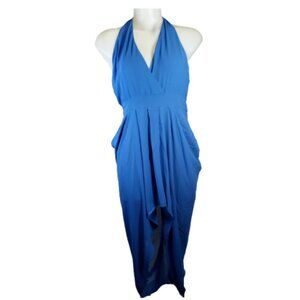 Women Blue Halter Dress